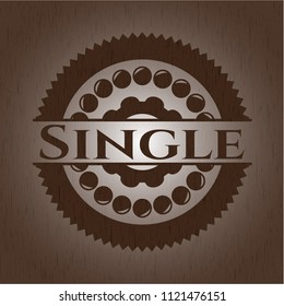 Single wood emblem