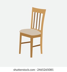 
Single wooden chair isolate on white background