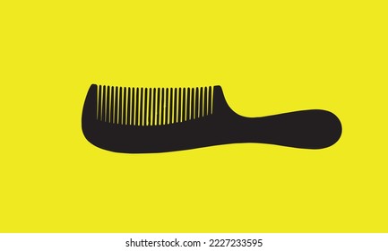 single wooden comb isolated on