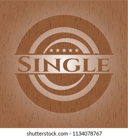 Single wooden emblem. Retro