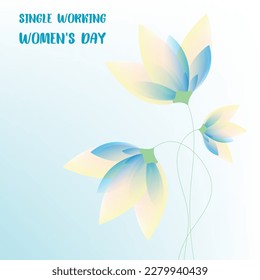 single working women's day . Design suitable for greeting card poster and banner