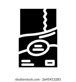 single wrapped toilet paper roll glyph icon vector. single wrapped toilet paper roll sign. isolated symbol illustration