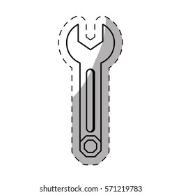 single wrench tool icon image vector illustration design 