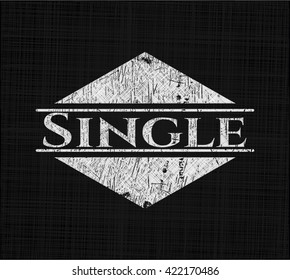 Single written with chalkboard texture
