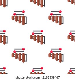 Single xylophone pattern. xylophone concept. flat trendy Vector seamless Pattern, background, wallpaper