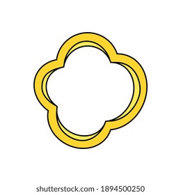 Ilustración vectorial plana de pimiento amarillo simple