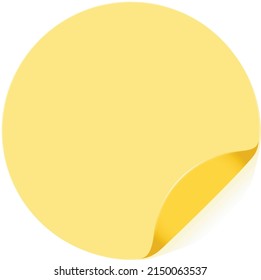 Single Yellow Circle Sticky Note