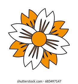 single yellow flower icon image