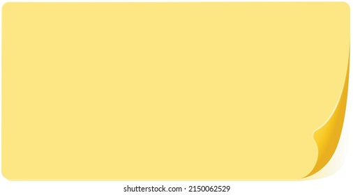 Single yellow rectangular sticky note