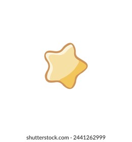A single yellow star shaped cookie
