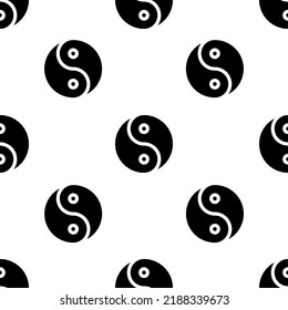 Single Yin yang pattern. Yin yang concept. filled trendy Vector seamless Pattern, background, wallpaper