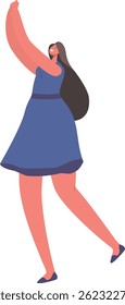 Single young woman character vector illustration