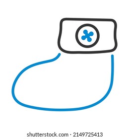 Single_flat_template_title. Editable Bold Outline With Color Fill Design. Vector Illustration.