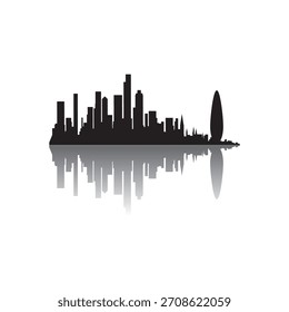 single-color building logo or icon