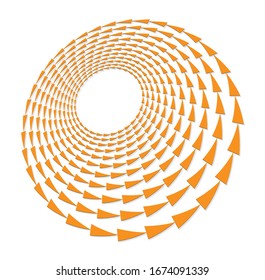 Single-colored,monochrome twirl, swirl. Shape with rotation, spin, spiral distortion. Helix, volute and twine design element