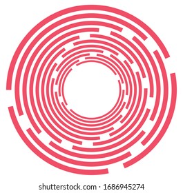 Single-colored,monochrome twirl, swirl. Shape with rotation, spin, spiral distortion. Helix, volute and twine design element