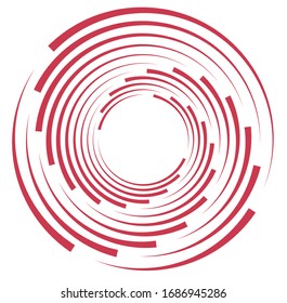 Single-colored,monochrome twirl, swirl. Shape with rotation, spin, spiral distortion. Helix, volute and twine design element