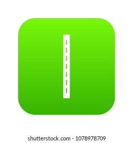 Single-lane roadicon green vector isolated on white background