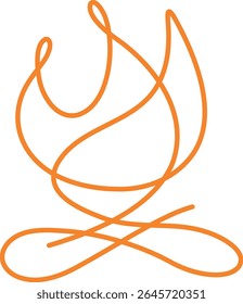 SINGLE-LINE BONFIRE FOR JUNE FESTIVAL
