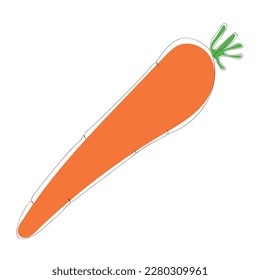 A single-line description of the carrot drawing.