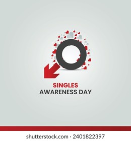 Singles Awareness Day. Singles day background. 