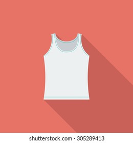 Singlet icon. Flat vector related icon with long shadow for web and mobile applications. It can be used as - logo, pictogram, icon, infographic element. Vector Illustration.