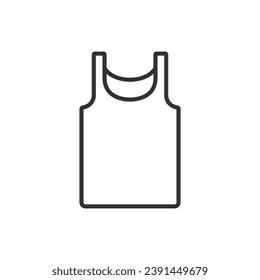 Singlet icon line design. Icon, Sportswear, Apparel, Clothing, Fashion, Athletic vector illustrations. Singlet editable stroke icon.