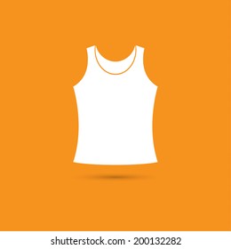 Singlet icon on orange background - Vector