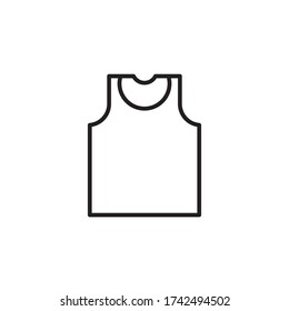 singlet icon outline design vector. isolated on white background