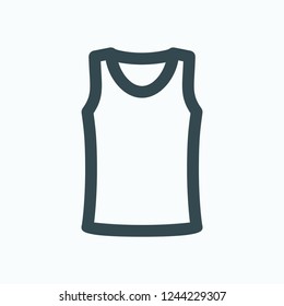 Singlet icon, shirt vector icon