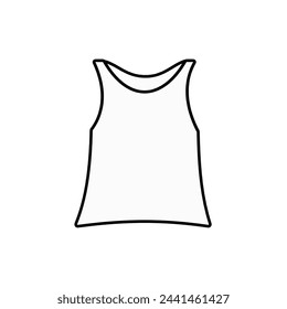 Singlet icon. Tank top outline illustration.