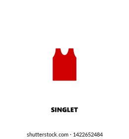 singlet icon. singlet vector design. sign design. red color