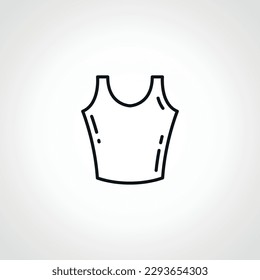 singlet line icon. Tank Top Clothing Undershirt outline icon