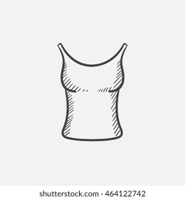 Singlet Sketch Icon For Web, Mobile And Infographics. Hand Drawn Vector Isolated Icon.