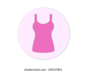 Singlet, sleeveless flat icon the circle. Vector illustration