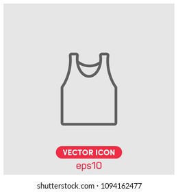 Singlet Sleeveless Shirt Vector Icon Illustration For Web And Mobile App.Ui/Ux