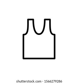 singlet sleeveless shirt vector icon design template