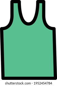 singlet vector color line icon