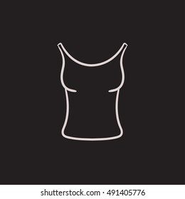 Singlet vector sketch icon isolated on background. Hand drawn Singlet icon. Singlet sketch icon for infographic, website or app.