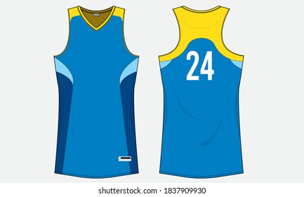 Singlet women basketball jersey sports design vector template