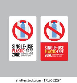 Single-use plastic-free zone. No Disposable plastic