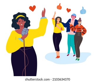 Singling live - modern colorful flat design style illustration