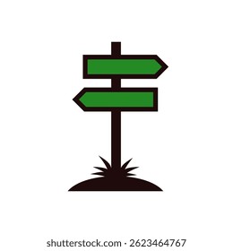 singnpost icon. direction and guide symbol. road navigation vector illustration