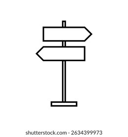 singnpost icon. direction and guide symbol. road navigation vector illustration