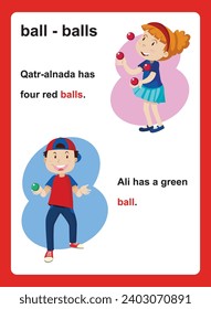 singular and plural nouns - learning book