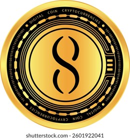 singularity net-agix virtual currency logo. vector illustrations. 3d illustrations.