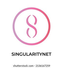 SingularityNET Cryptocurrency token icon. AGIX token symbol. Cryptocurrency vector icon. Flat Vector illustration - Vector