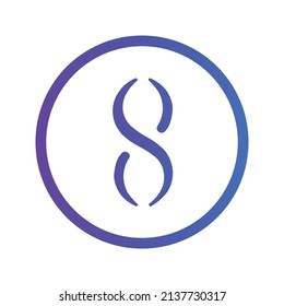 SingularityNET Cryptowährung-Token-Symbol AGIX-Tokensymbol. Kryptowährungs-Vektorsymbol. Flache Vektorgrafik - Vektorgrafik