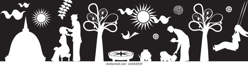 Sinhala New Year Vector Art