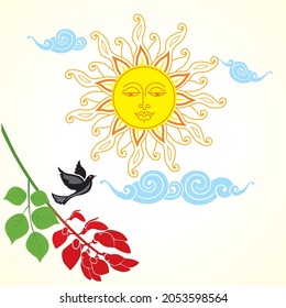 Sinhala And Tamil New Year Sun